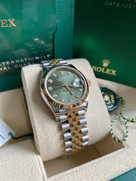 rolex oyster perpetual datejust olive green|Rolex Datejust 36mm two tone.